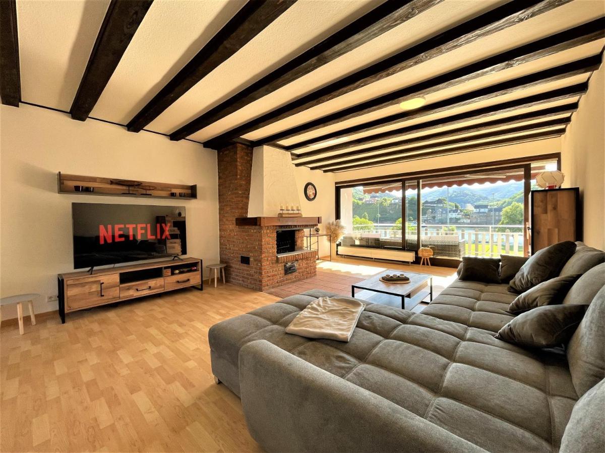 Traumaussicht Kamin Balkon Burgblick 65 Zoll Tv Netflix Sky Joyn Lindenplatz Lejlighed Bullay Eksteriør billede