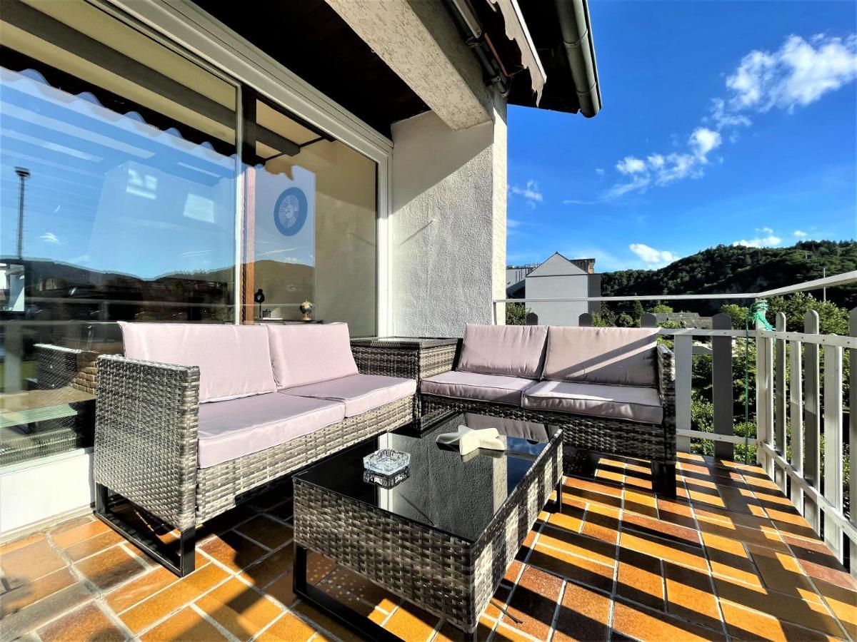 Traumaussicht Kamin Balkon Burgblick 65 Zoll Tv Netflix Sky Joyn Lindenplatz Lejlighed Bullay Eksteriør billede
